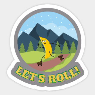 Banana Skating Sticker